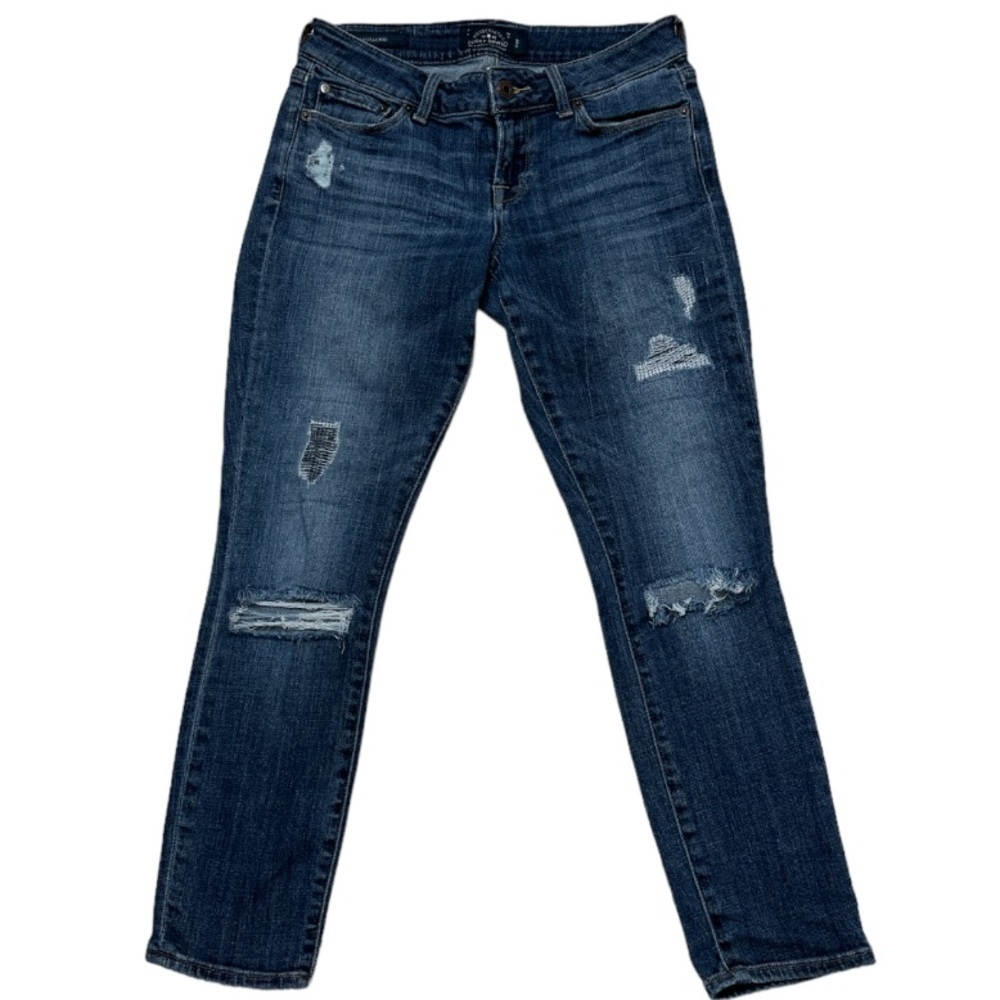 Lucky Brand Lolita Capri Distressed w/ Patches Sewn In Fading & Whiskering 0/25